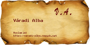 Váradi Alba névjegykártya